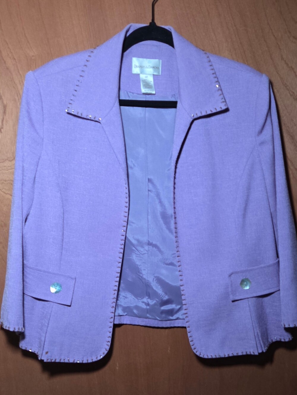 Drapers & Damons Lilac Embellished Cropped Blazer Sz 12 P